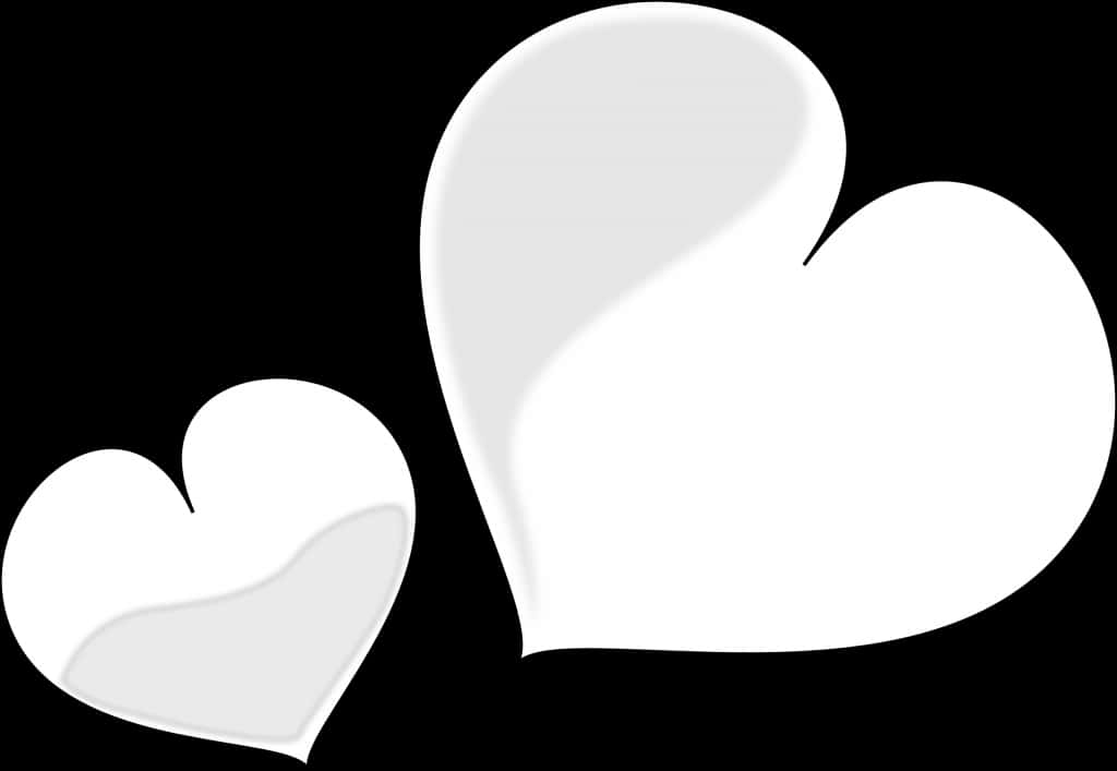 Two White Heart 2d Images