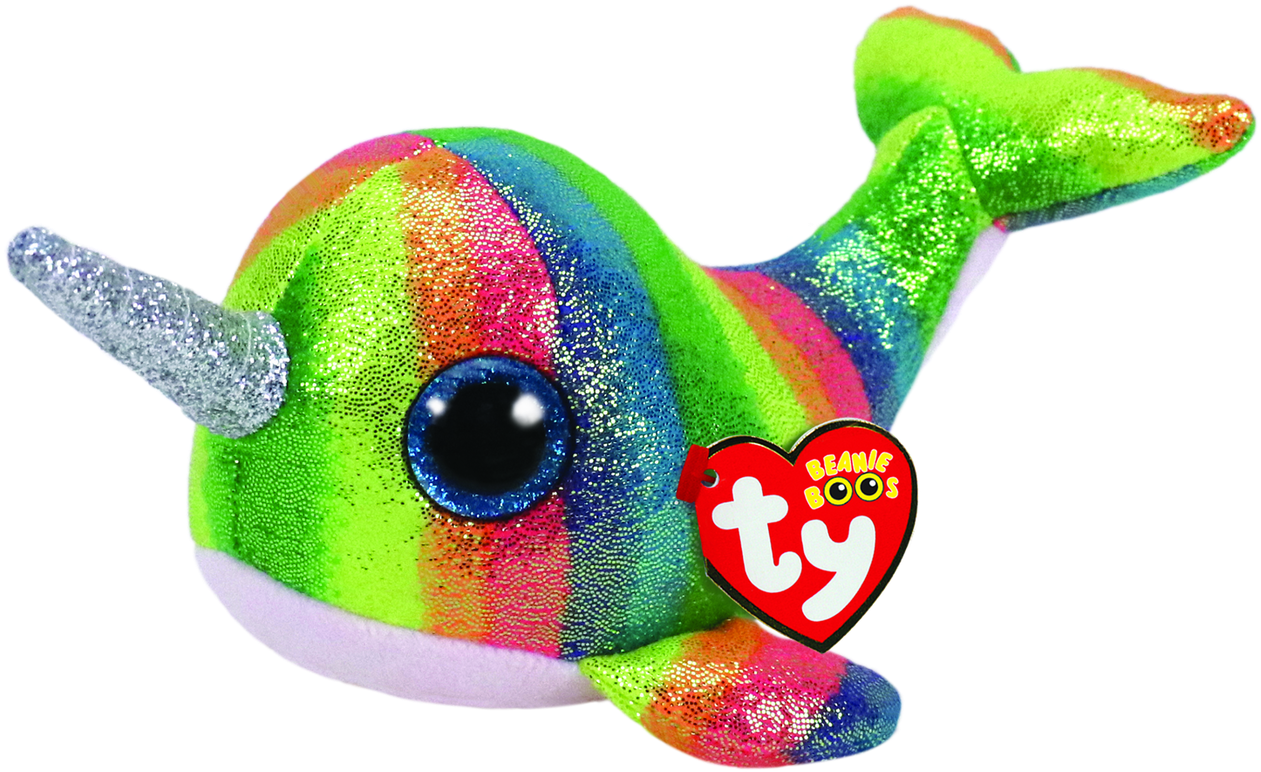A Rainbow Colored Stuffed Animal