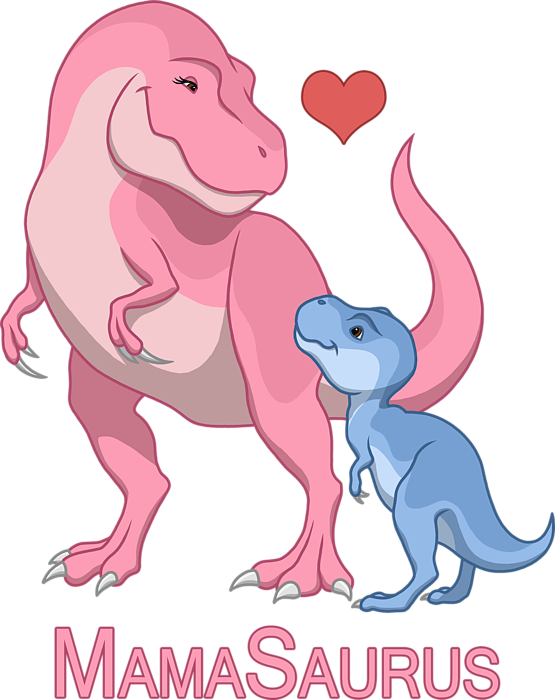 A Pink Dinosaur And Blue Dinosaur