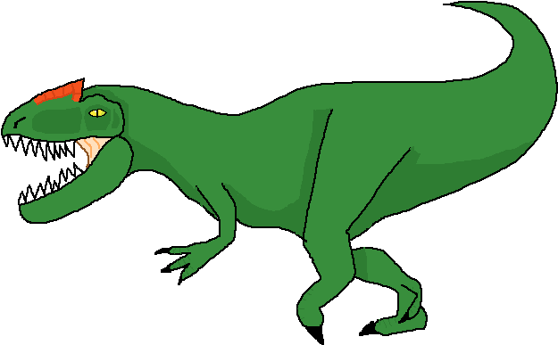 A Green Dinosaur With Black Background
