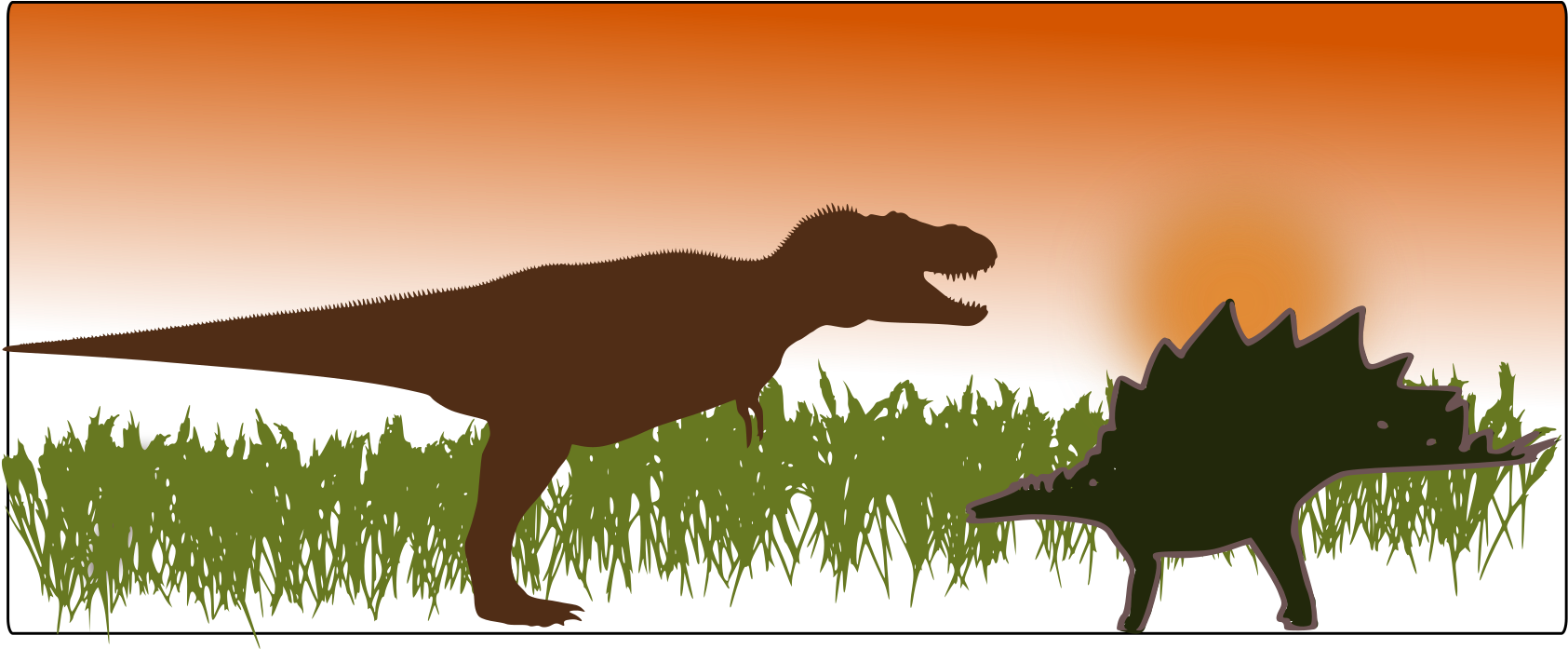 A Dinosaur Standing In Grass