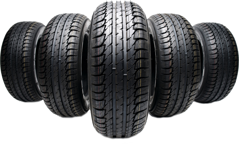 A Group Of Tires On A Black Background