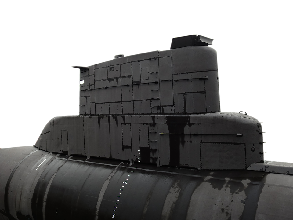 A Black Submarine With A Black Background