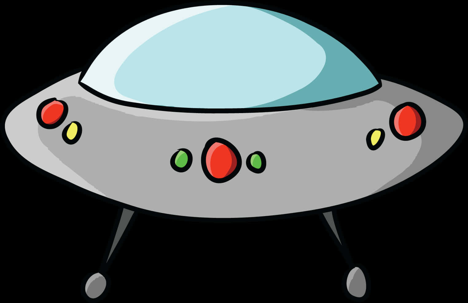 A Cartoon Of A Ufo