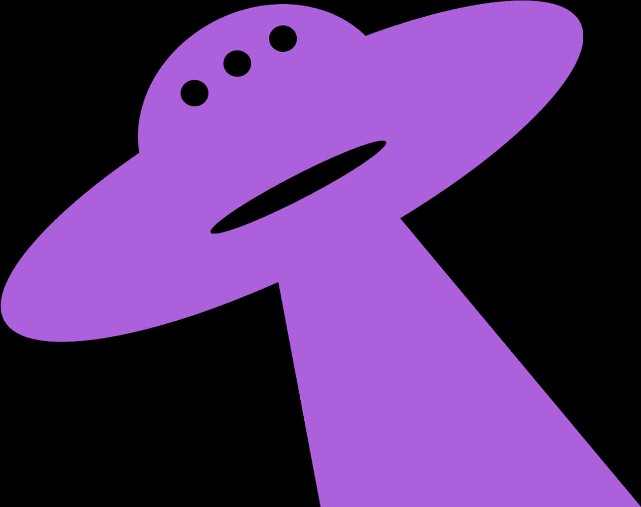 A Purple Alien With A Black Background