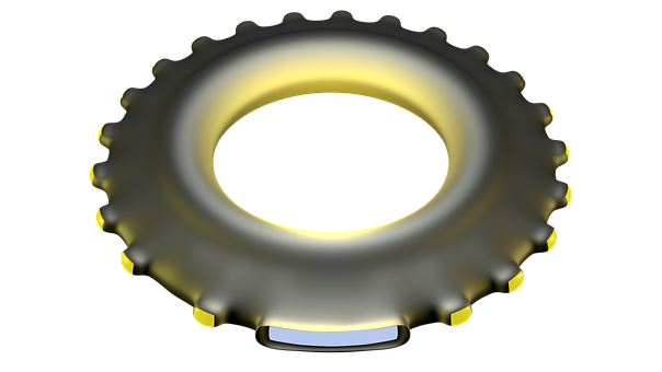 A Circular Object With A Light In The Middle