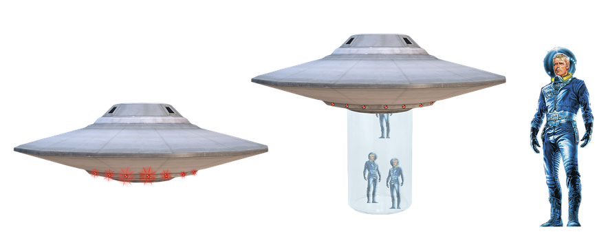 A Group Of Ufos In A Capsule