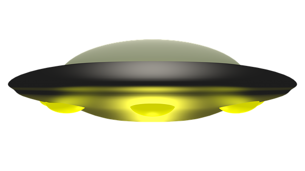 A Ufo With Yellow Lights