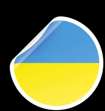 A Blue And Yellow Sticker