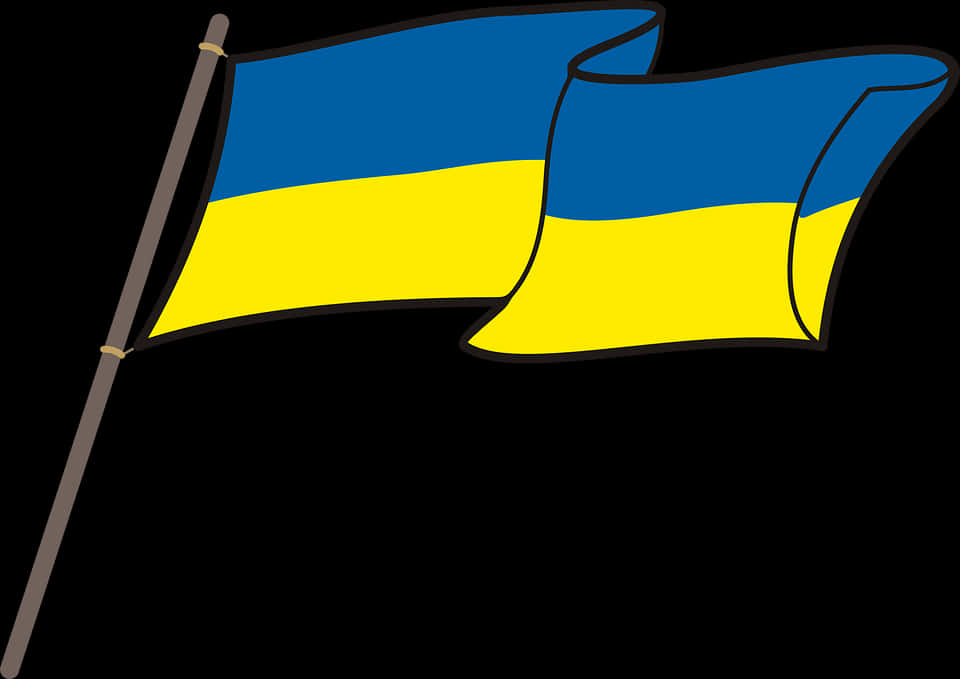 A Blue And Yellow Flag