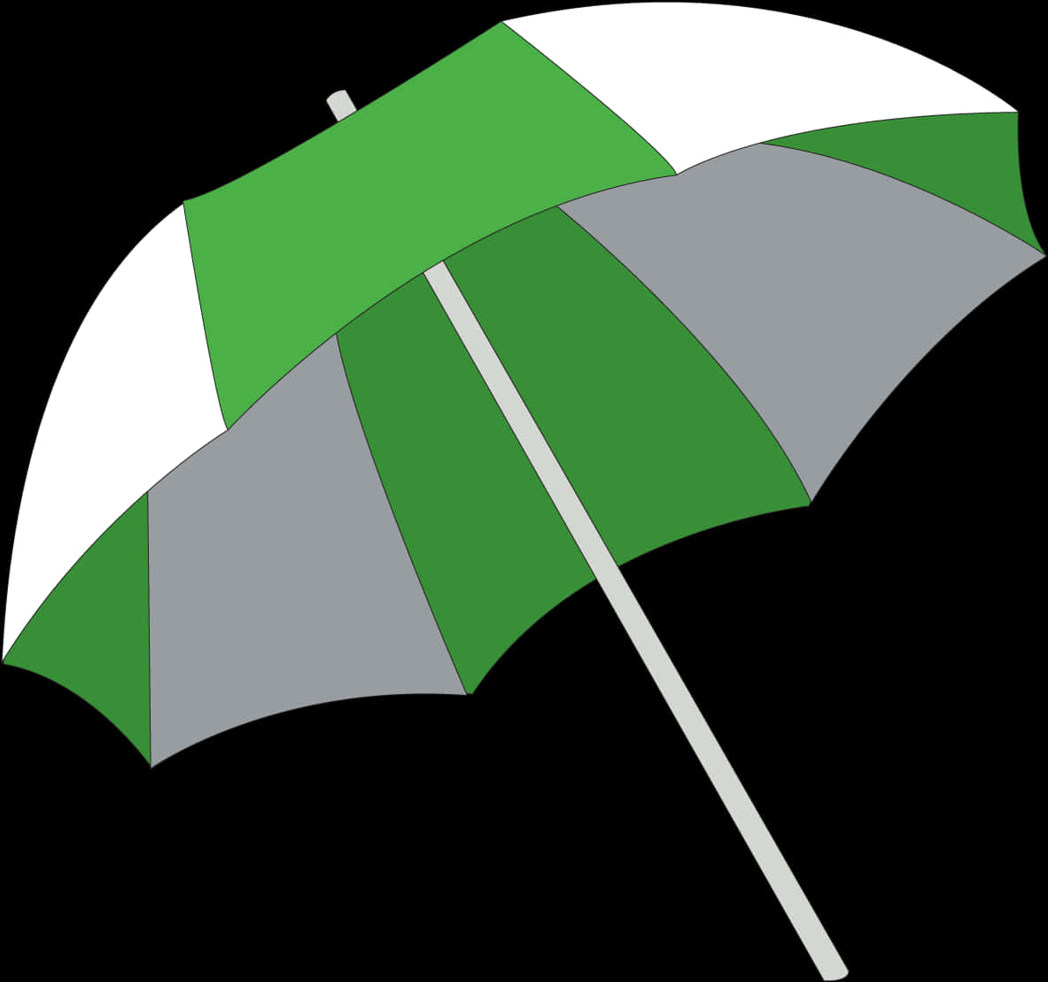 A Green And White Umbrella