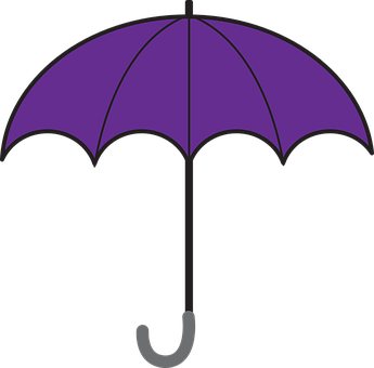 A Purple Umbrella With Black Background