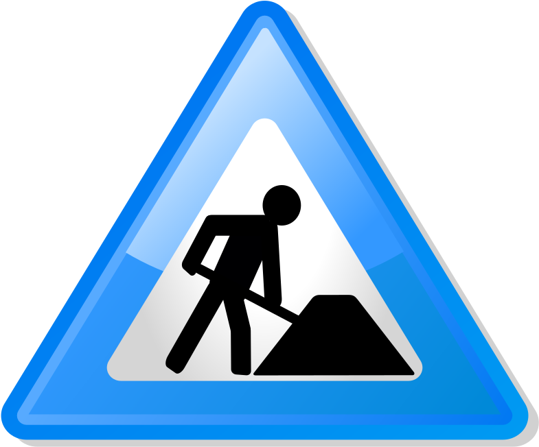 Under Construction Icon-blue - Under Construction Sign Blue, Hd Png Download