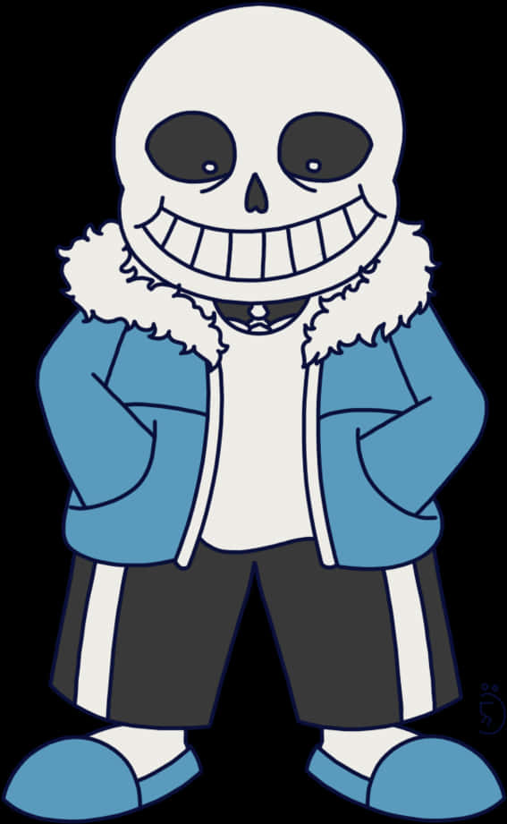 A Cartoon Of A Skeleton
