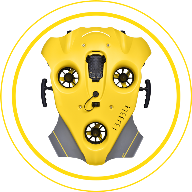A Yellow And Grey Drone With Black Background
