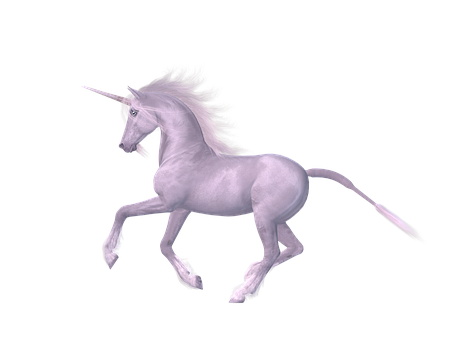 A Unicorn With A Horn And Tail