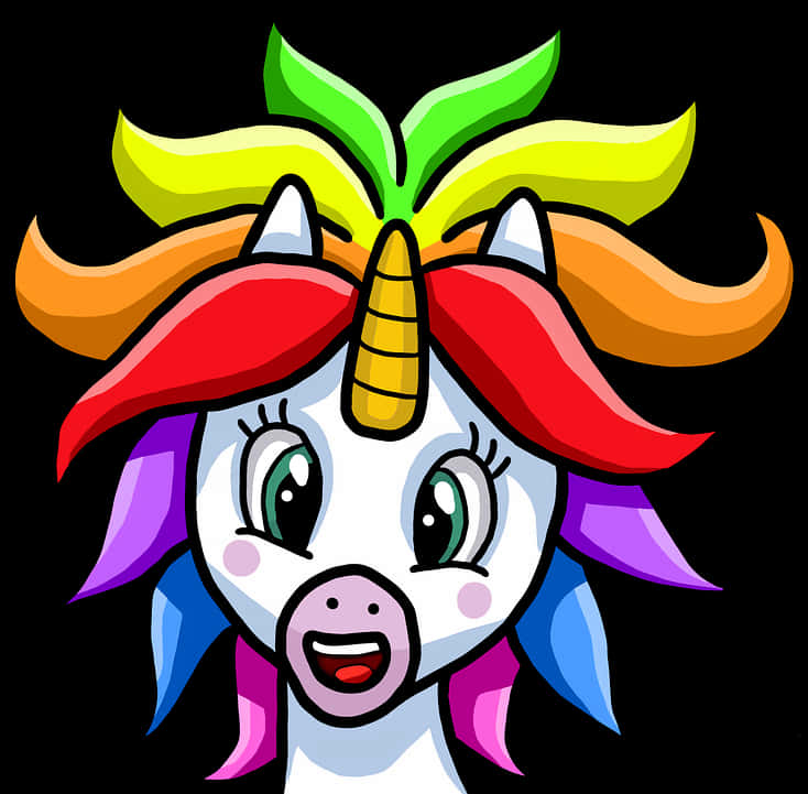 A Cartoon Of A Unicorn