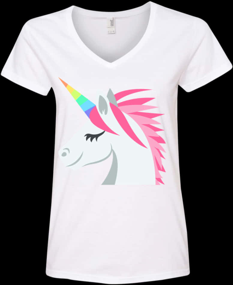 A White Shirt With A Unicorn On It