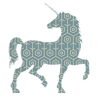 A Unicorn With A Pattern On It
