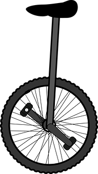 A Monocycle With A Black Background
