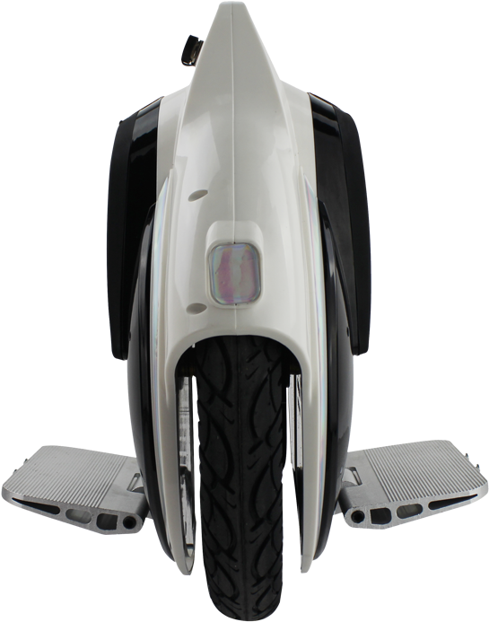 A Close Up Of A White And Black Hover Board
