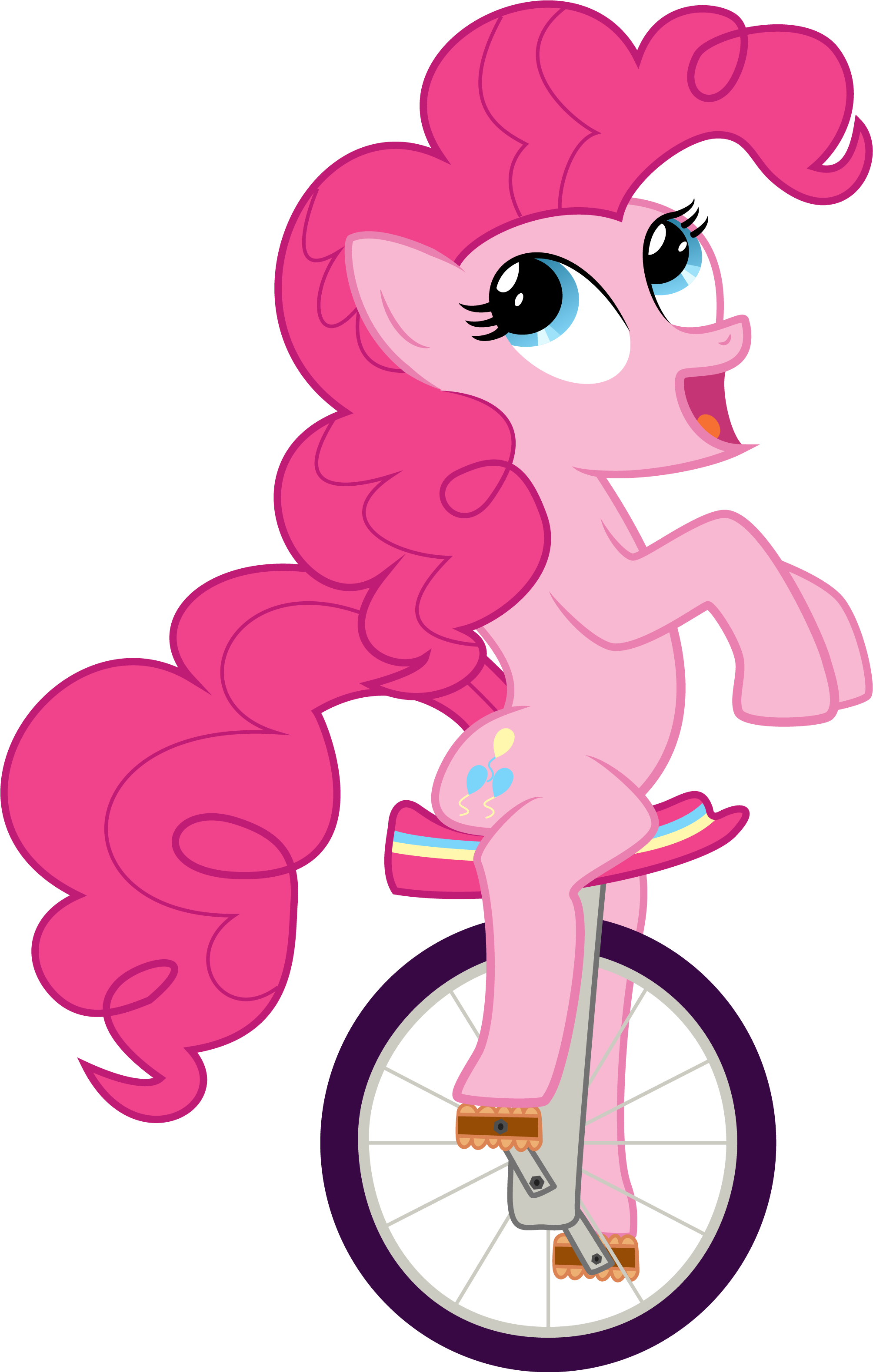 Cartoon A Cartoon Of A Pony Riding A Unicycle