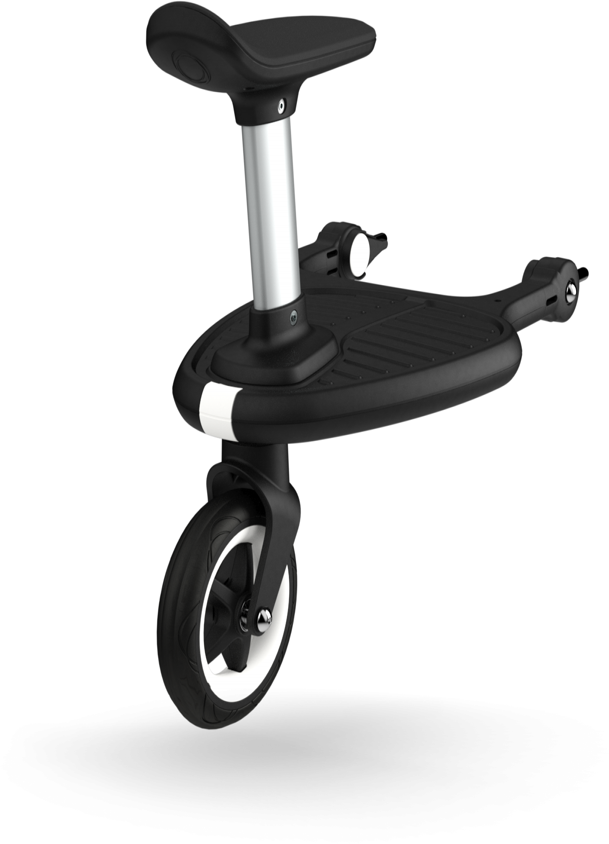 A Black Scooter With A White Wheel