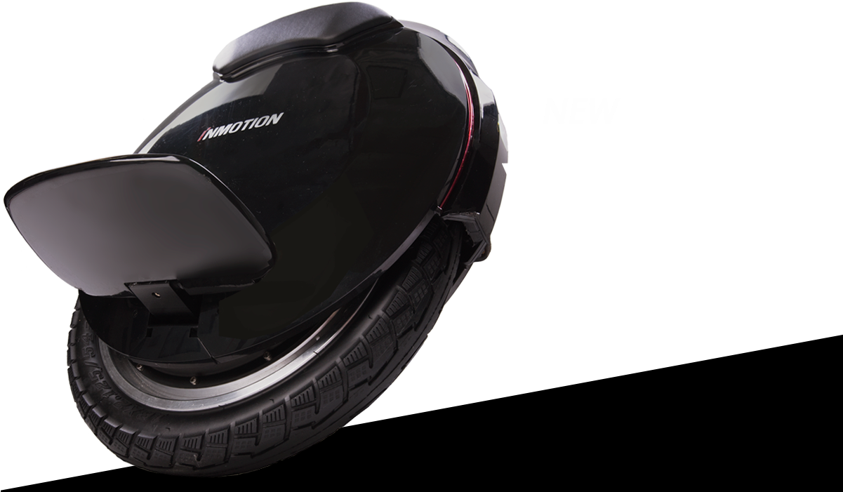 A Black Unicycle With A White Text