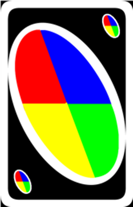 A Colorful Circle With White Border