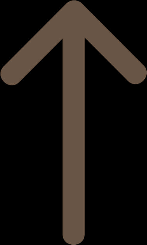 A Brown Arrow With Black Background