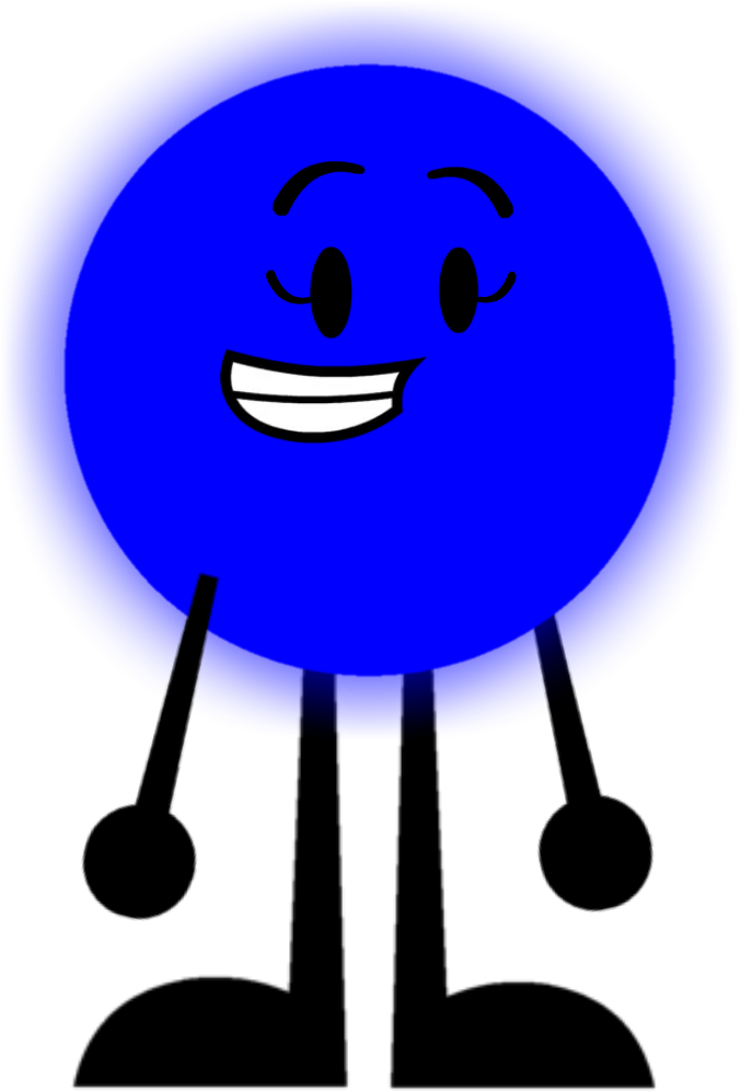 A Blue Round Object With A Smiling Face