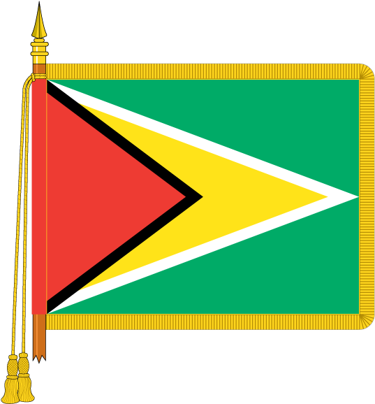 A Flag With A Triangle And A Yellow Triangle