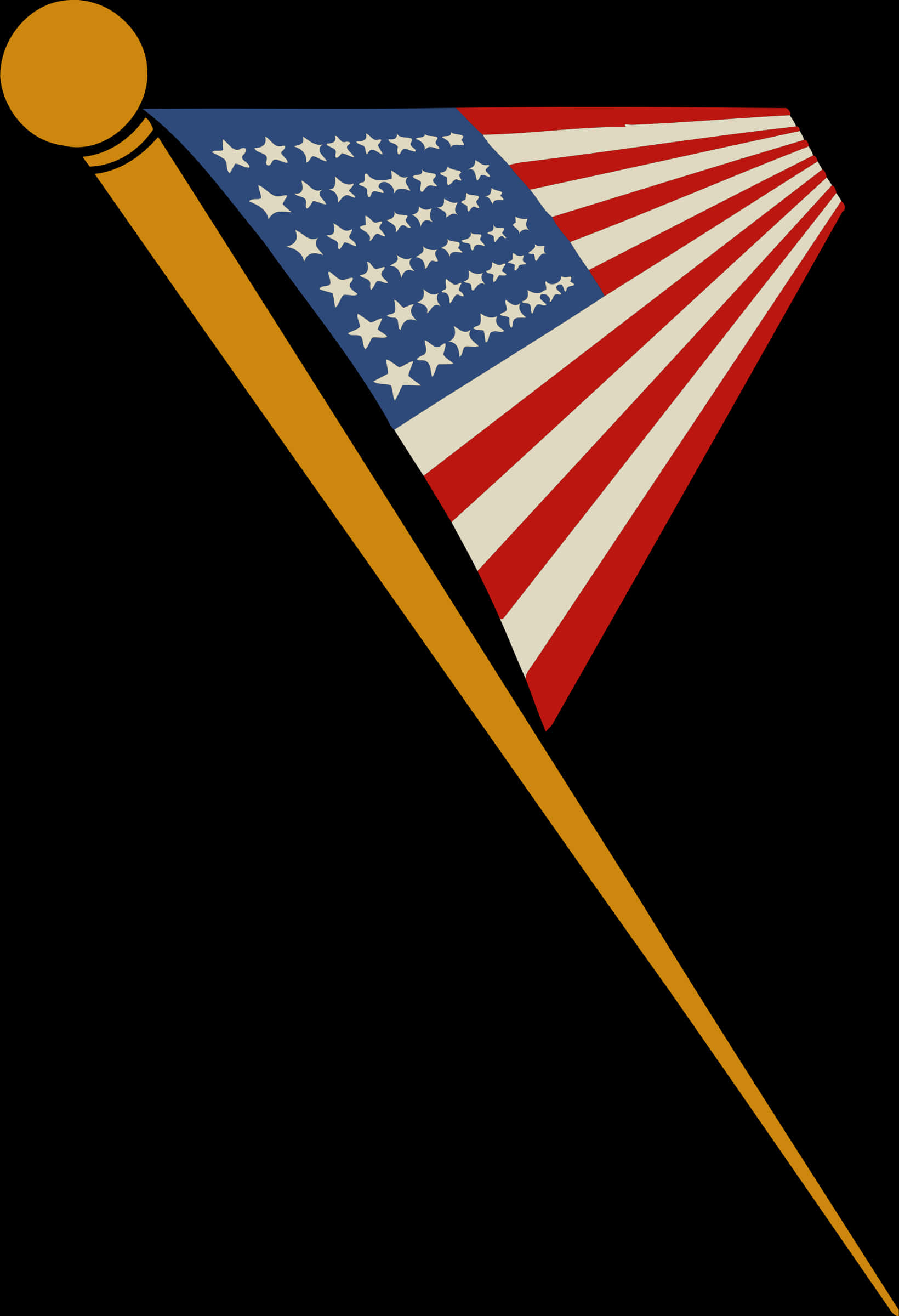 A Flag With Stars And Stripes On It
