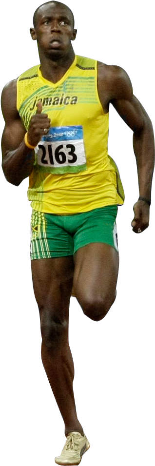 A Man Running In A Race