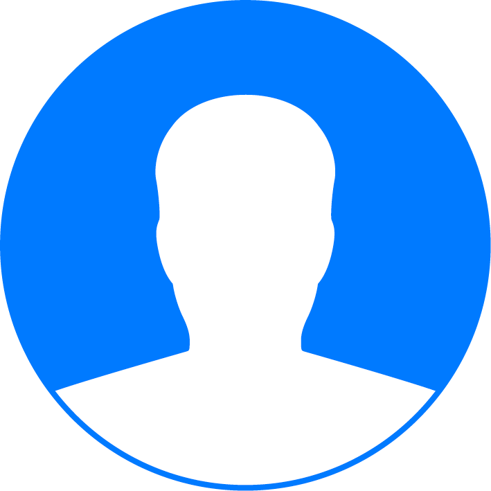A Blue Circle With A White Silhouette Of A Man