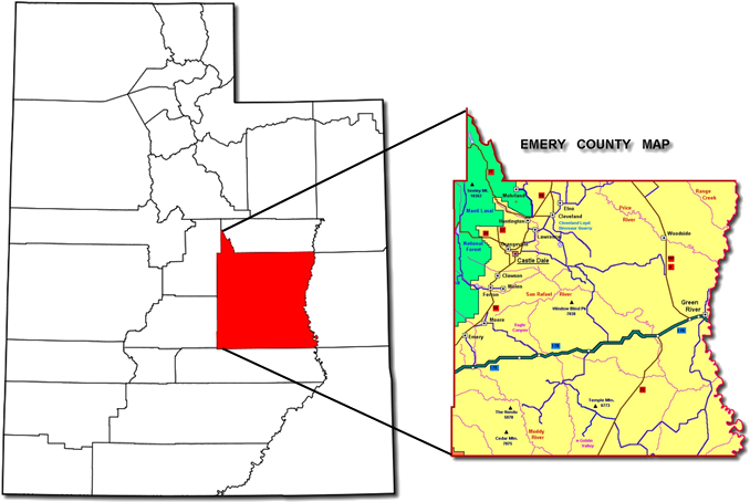 Utah Map Outline Png - Emery County Utah, Transparent Png