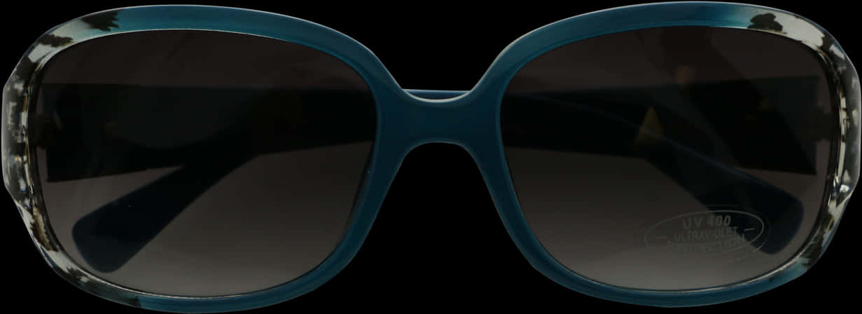 Uv400 Cheetah Print Teal Acrylic Frame Fashion Sunglasses - Reflection, Hd Png Download