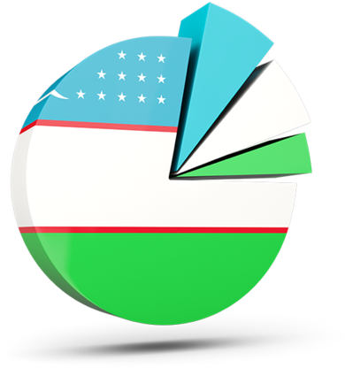 A Pie Chart With A Flag