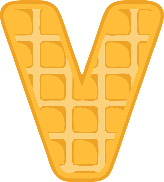 A Letter V Of Waffles