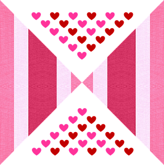 A Black And Pink Background With Pink And Red Hearts