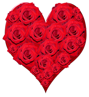 A Heart Shaped Red Roses