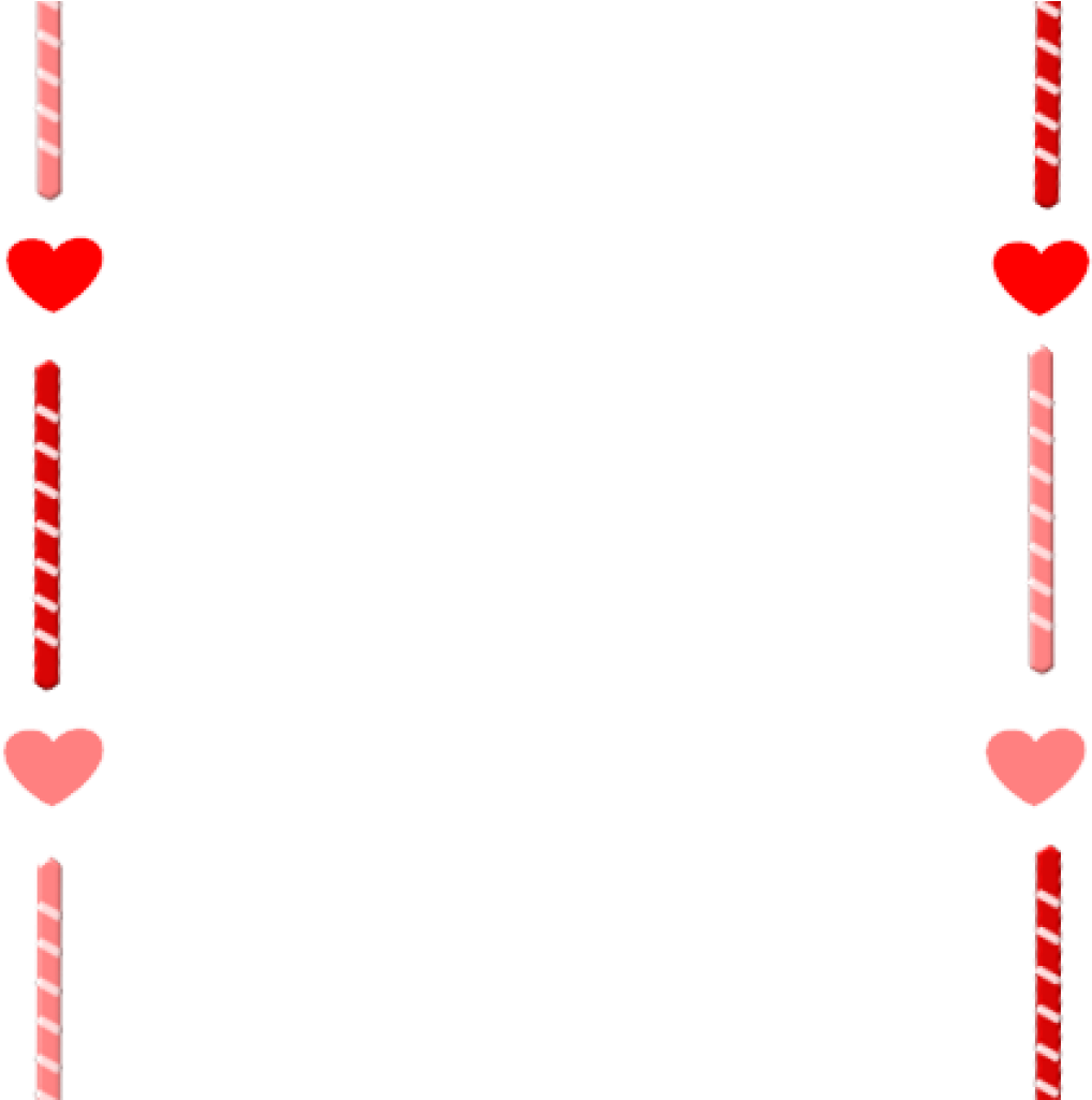 A Black Background With Red And White Candy Canes And Hearts
