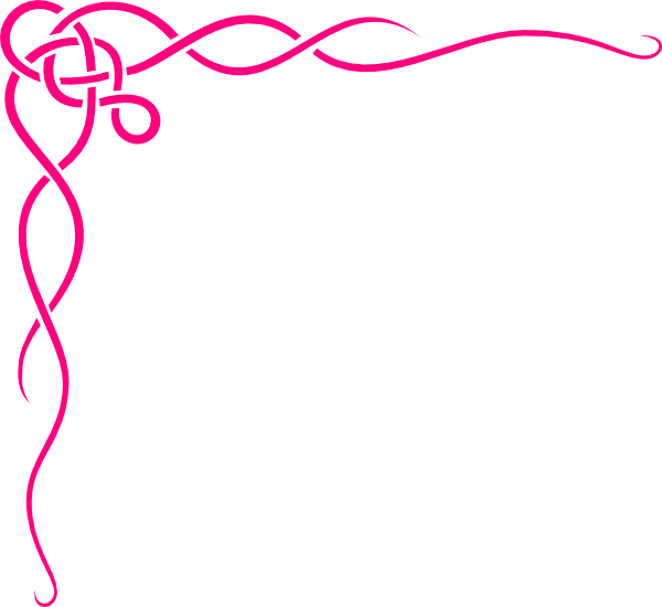 A Pink Swirly Design On A Black Background