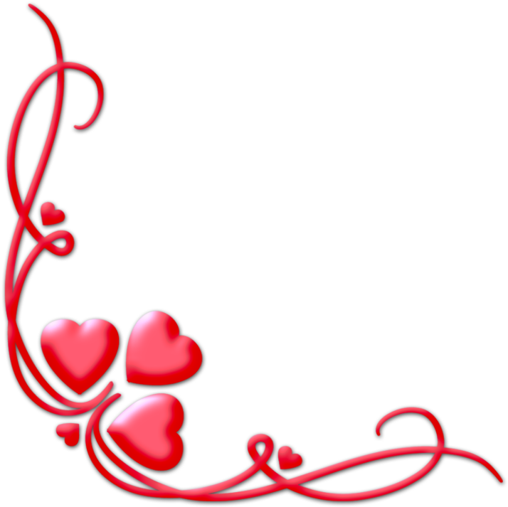 A Red Hearts And Swirls On A Black Background