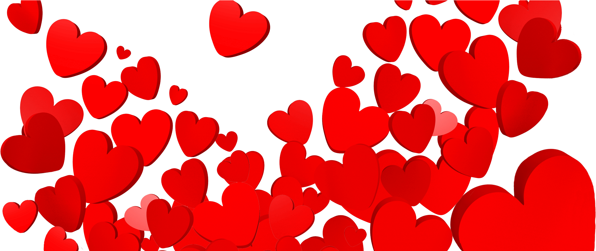 A Group Of Red Hearts
