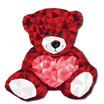 A Red Teddy Bear With A Heart