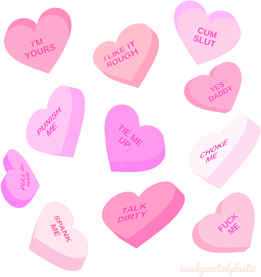 A Group Of Pink And White Hearts