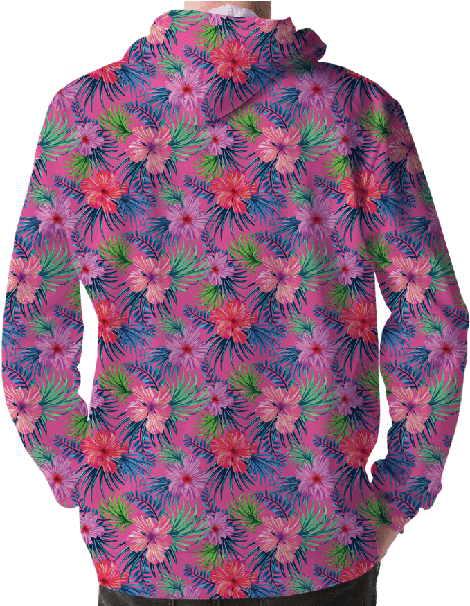 A Pink Shirt With Flowers On It