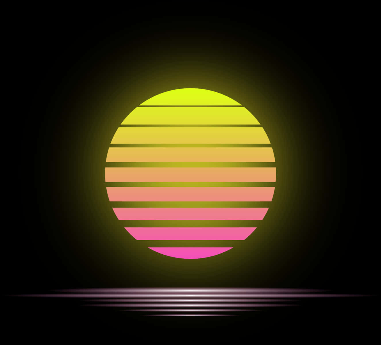 Vaporwave Sun Clipart - Vaporwave Sun No Background