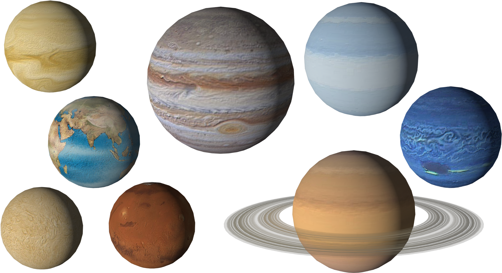 A Group Of Planets In Space